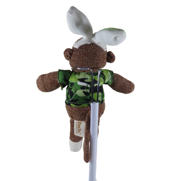 DanDee Sock Monkey Plush Camo Bunny Ears Green and Pink 10" Lot Easter Toys - Picture 5 of 16
